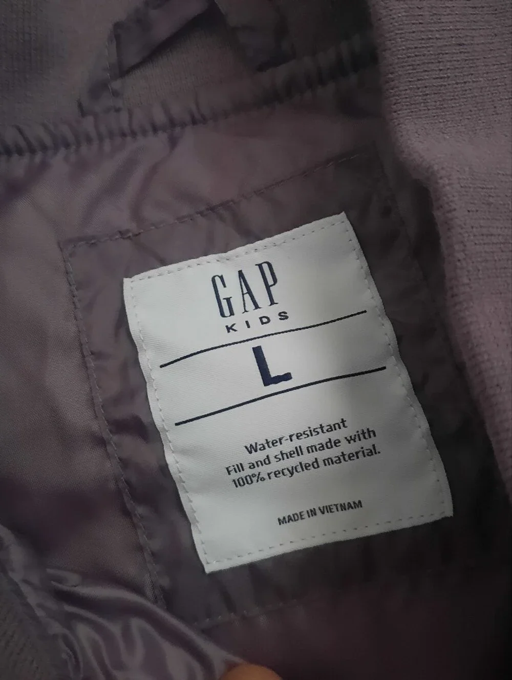 GAP Kids Quilted Purple Bomber Jacket